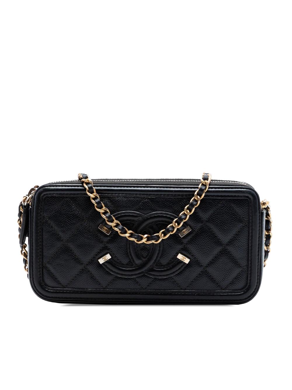 Chanel Filigree Double Zip Clutch With #343129C25B